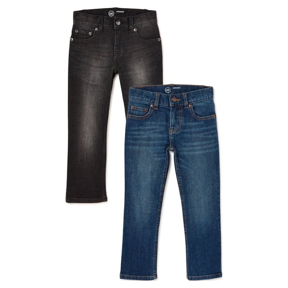 Wonder Nation Boys Relaxed Fit Jeans, 2-Pack, Sizes 4-18 & Husky