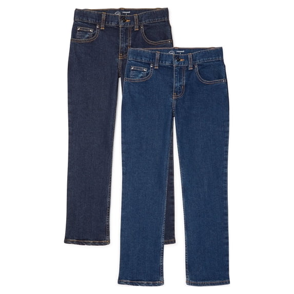 Wonder Nation Boys Relaxed Fit Jeans, 2-Pack, Sizes 4-18 & Husky