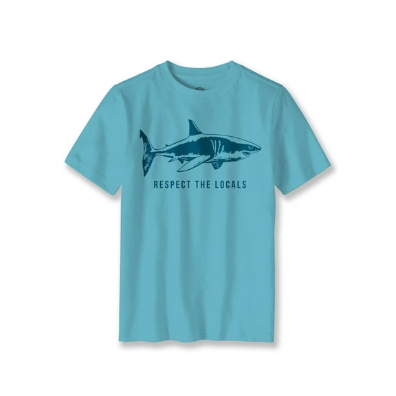 Wonder Nation Boys Respect The Locals, Crew Neck, Short Sleeve, Graphic T-Shirt, Sizes 4-18