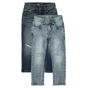 Wonder Nation Boys Rip & Repair Denim Jeans, 2 Pack, Sizes 4-18 & Husky