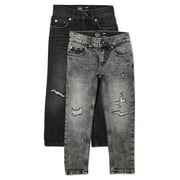 Wonder Nation Boys Rip & Repair Denim Jeans, 2 Pack, Sizes 4-18 & Husky