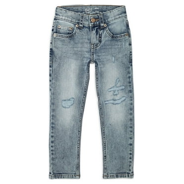 Wonder Nation Boys Rip & Repair Slim Fit Denim Jeans, Sizes 4-18 & Husky