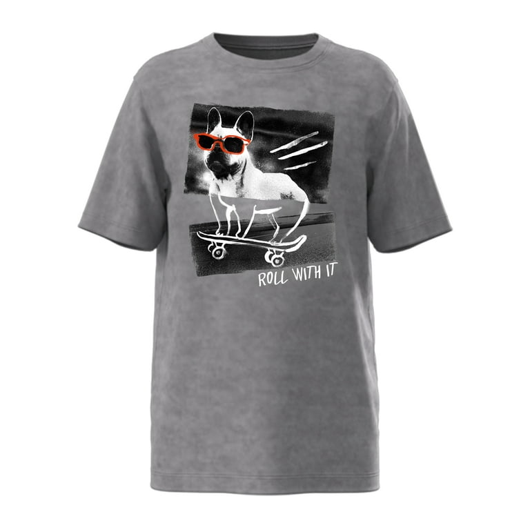 ●Tech. T / Roll With It Wonder Nation Boys Roll With It, Crew Neck, Short Sleeve