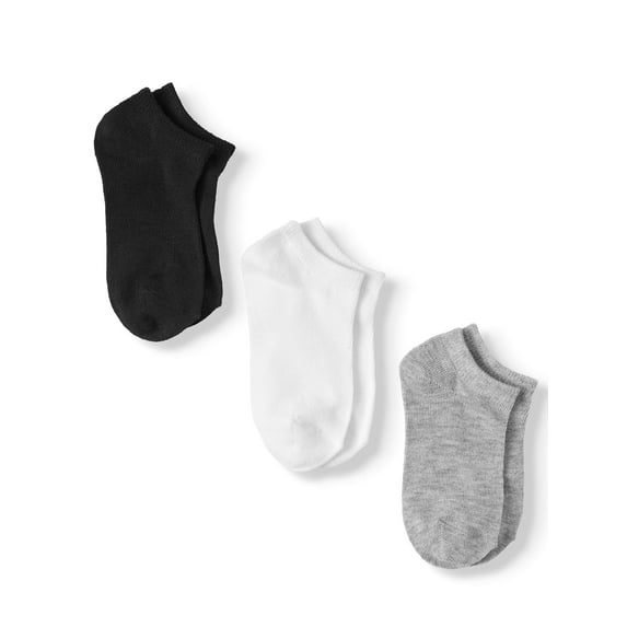 Wonder Nation Boys’ S-L No Show Socks, 3-Pack