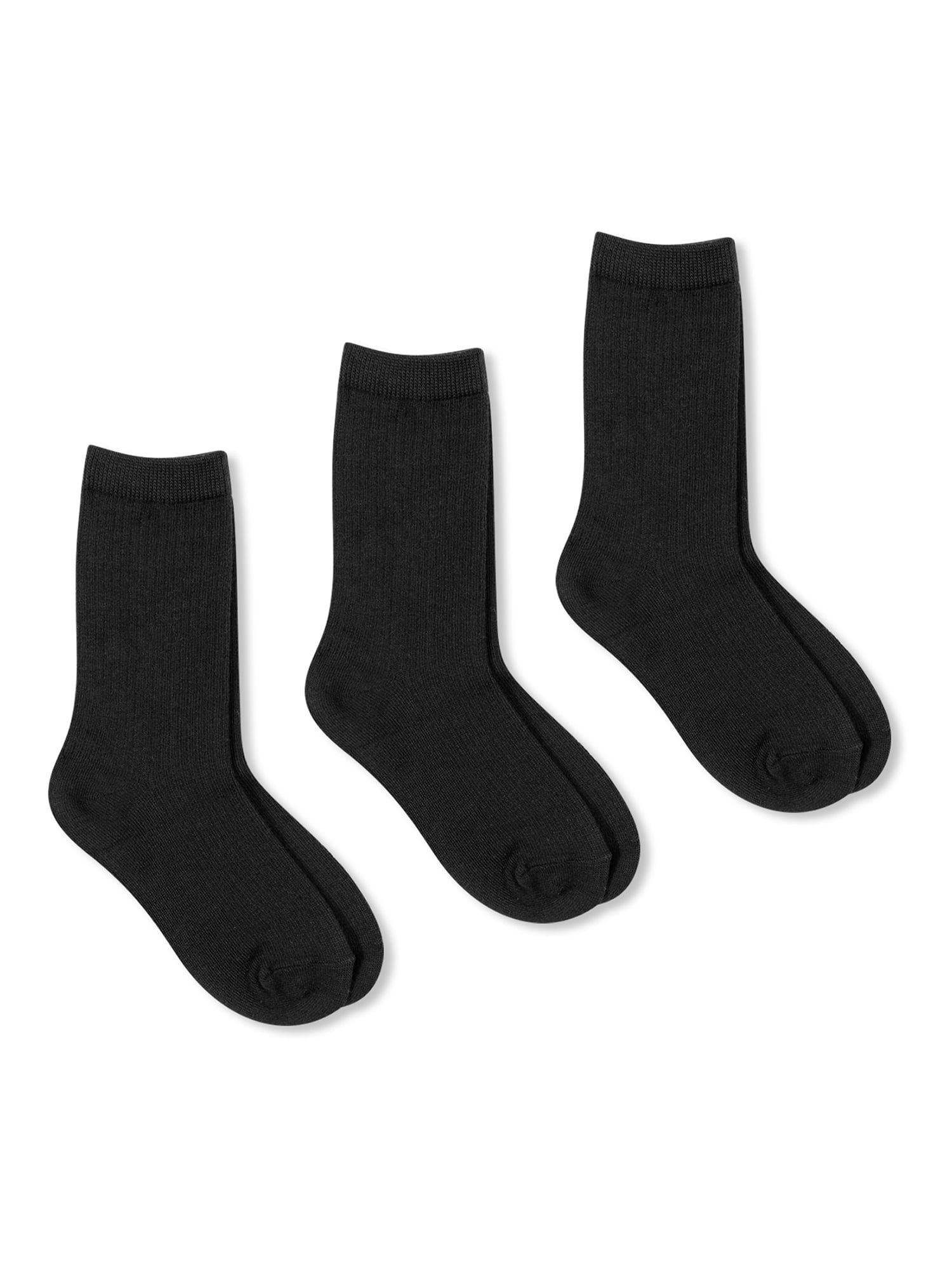 Wonder Nation Boys' S-L Uniform Dress Socks, 3 Pack