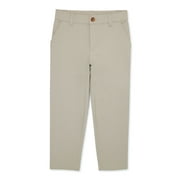 WONDER NATION Boys School Uniform Flat Front Pants, Sizes 4-18, Slim & Husky