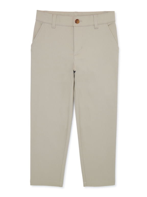 Boys School Uniform Flat Front Pants, Sizes 4-18, Slim & Husky