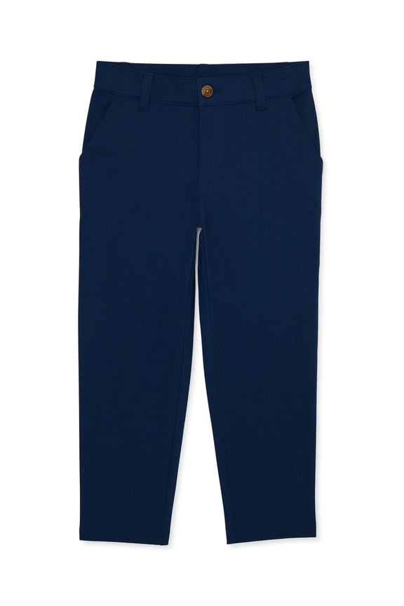 Boys School Uniform Flat Front Pants, Sizes 4-18, Slim & Husky