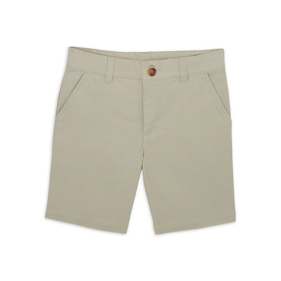 Wonder Nation Boys School Uniform Flat Front Shorts, Sizes 4-18 & Husky