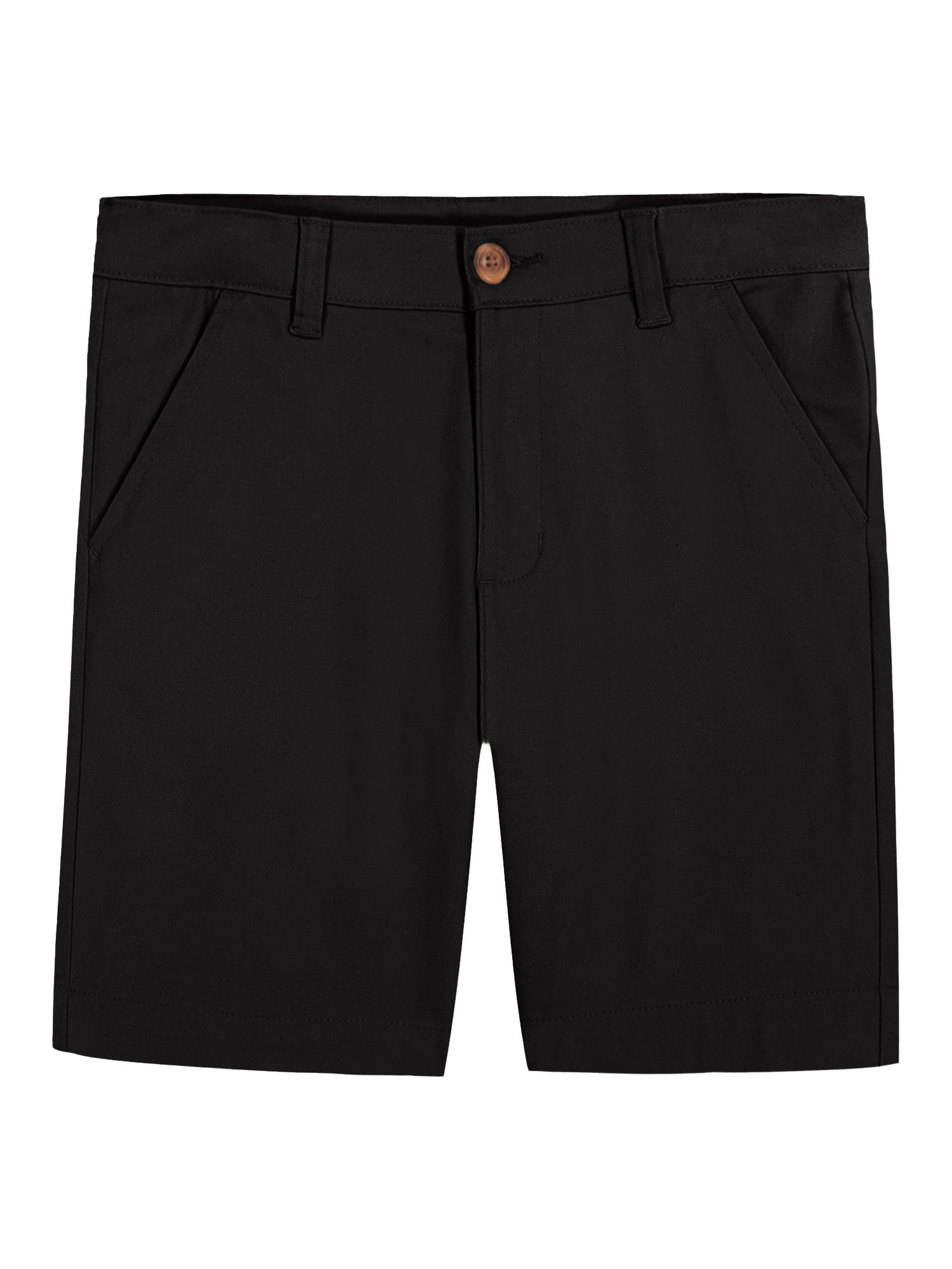 Wonder Nation Boys School Uniform Flat Front Shorts, Sizes 4-18 & Husky
