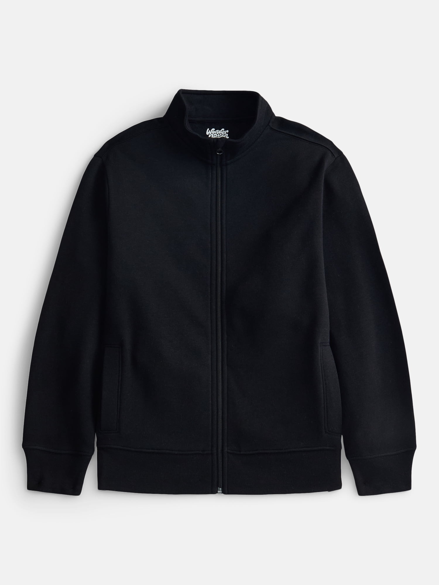 Wonder Nation Boys School Uniform Fleece Zip Up Jacket, Sizes 4-18