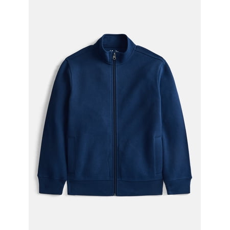 Wonder Nation Boys School Uniform Fleece Zip Up Jacket, Sizes 4-18