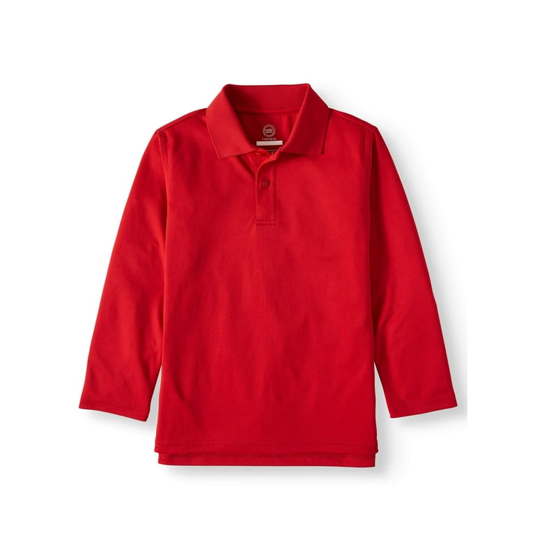 Boys long sleeve performance polo online