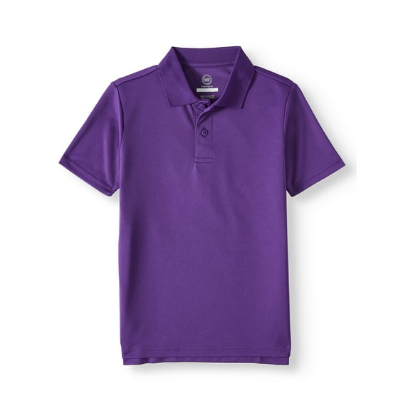 Wonder Nation Boys School Uniform Short Sleeve Performance Polo (Little Boys & Big Boys)