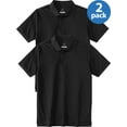 thumbnail image 1 of Wonder Nation Boys School Uniform Short Sleeve Performance Polo Shirt, 2-Pack Value Bundle, Sizes 4-18 & Husky, 1 of 5