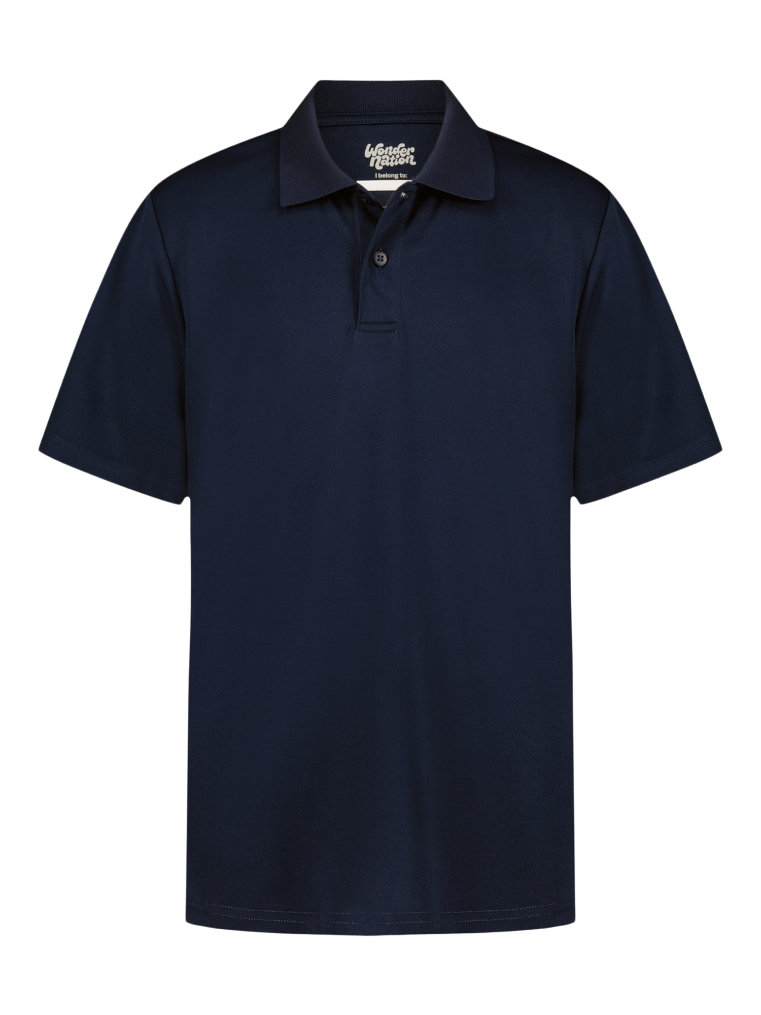 Wonder Nation Boys School Uniform Short Sleeve Performance Polo Shirt, Sizes 4-18 & Husky