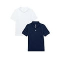 thumbnail image 1 of Wonder Nation Boys School Uniform Short Sleeve Pique Polo, 2-Pack, Sizes 4-18 & Husky, 1 of 6