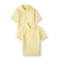 thumbnail image 1 of Wonder Nation Boys School Uniform Short Sleeve Pique Polo Shirts, 2-Pack Value Bundle, Sizes 4-18 & Husky, 1 of 3