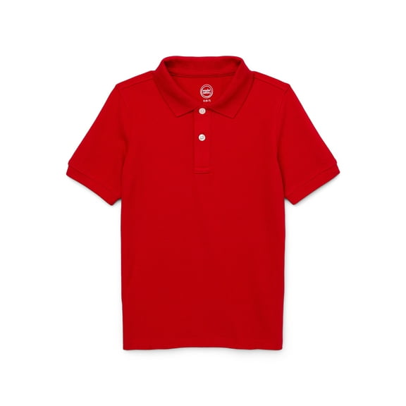 Wonder Nation Boys School Uniform Short Sleeve Pique Polo