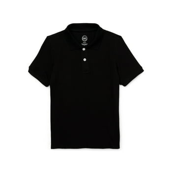 Wonder Nation Boys School Uniform Short Sleeve Polo, Sizes 4-18