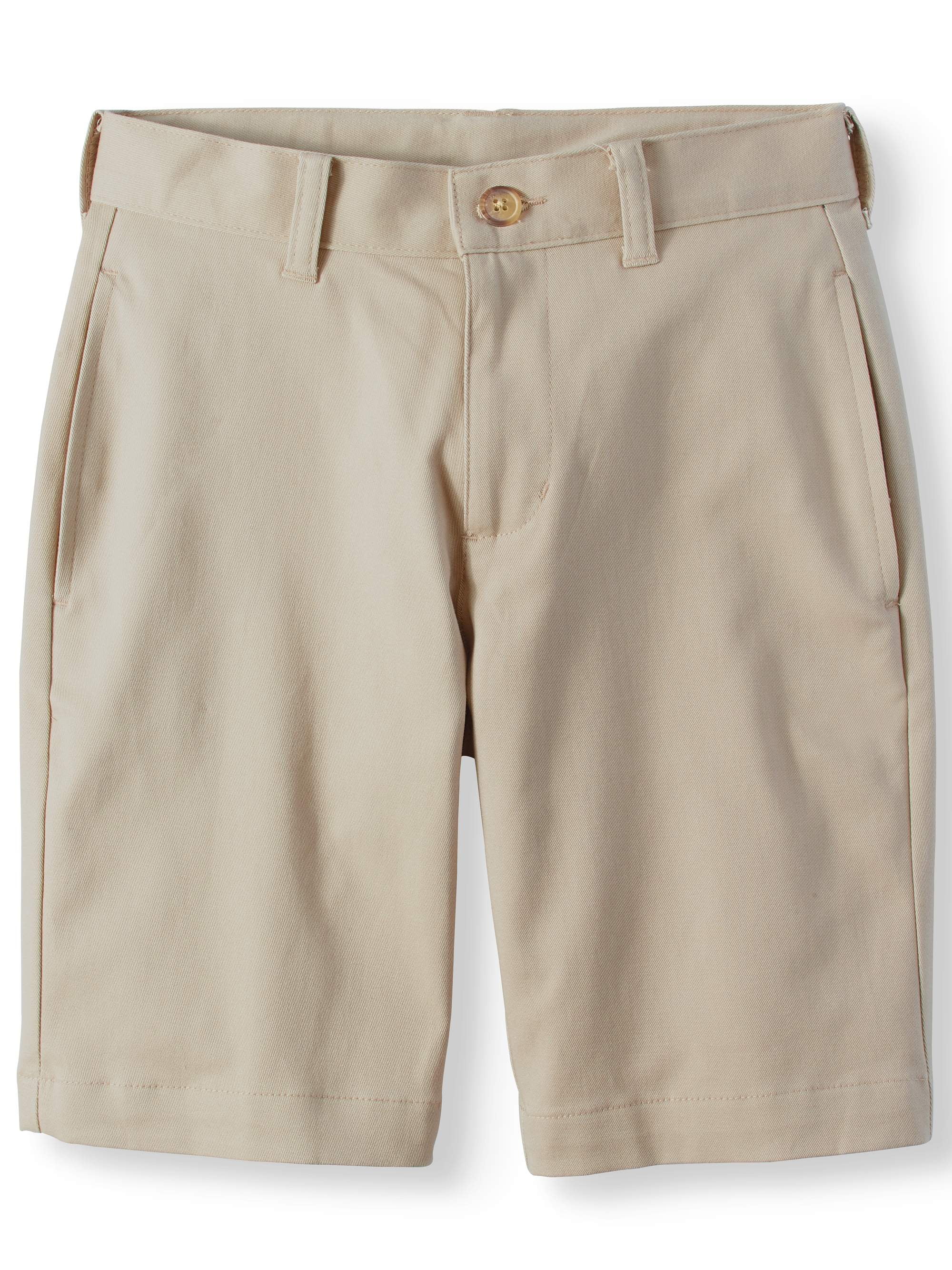 Wonder Nation Boys School Uniform Super Soft Flat Front Shorts, Sizes 4