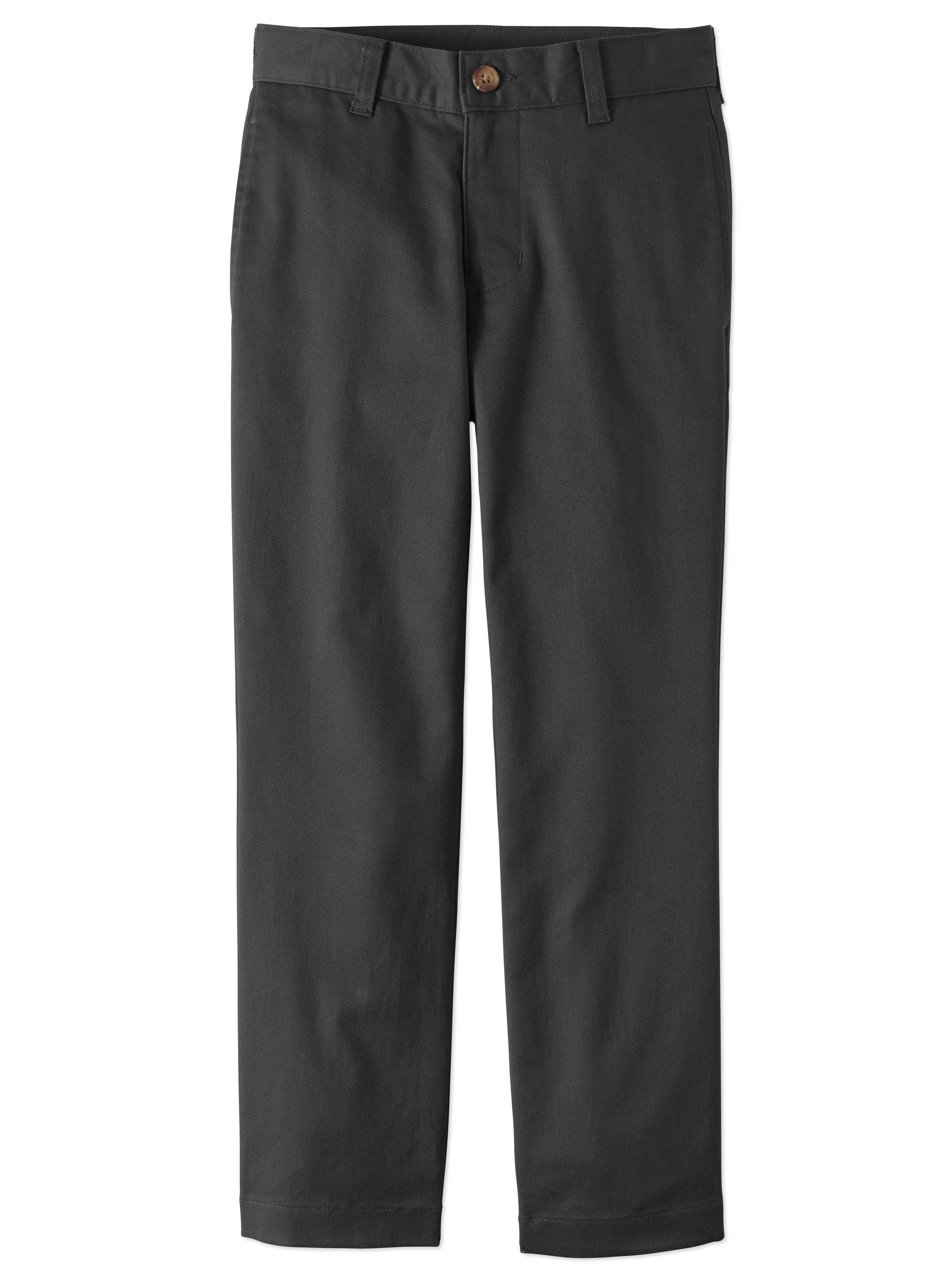 Wonder Nation Boys School Uniform Super Soft Stretch Twill Flat Front