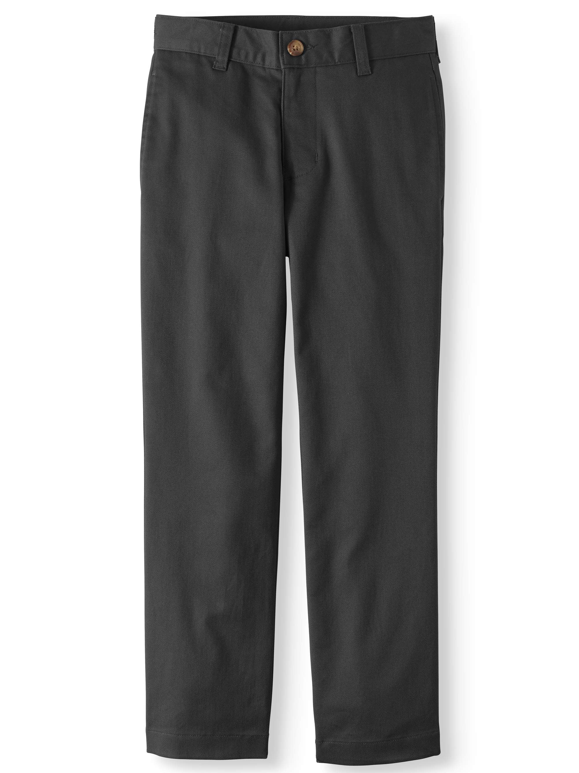 Wonder Nation Boys School Uniform Super Soft Stretch Twill Flat Front