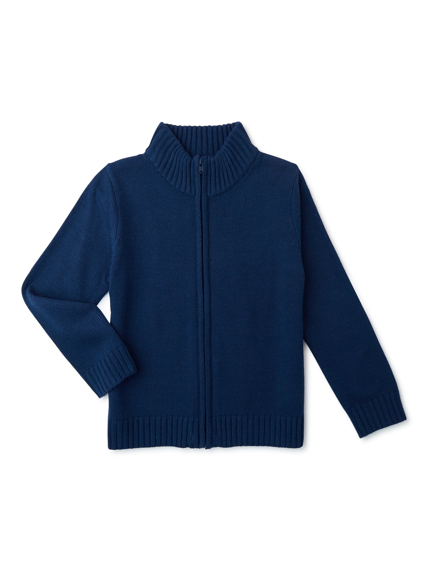 Wonder Nation Boys School Uniform Zip Up Sweater, Sizes 4-18 Wonder Nation Boys School Uniform Zip Up Sweater, Sizes 4-18