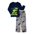 thumbnail image 1 of Wonder Nation Boys Shark Long Sleeve Top and Pants, 2-Piece Sleep Set, Sizes 4-18 & Husky, 1 of 3