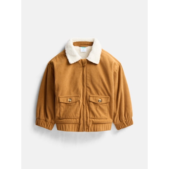 Wonder Nation Toddler Boys Faux Shearling Zip Up Jacket, Sizes 12M-5T