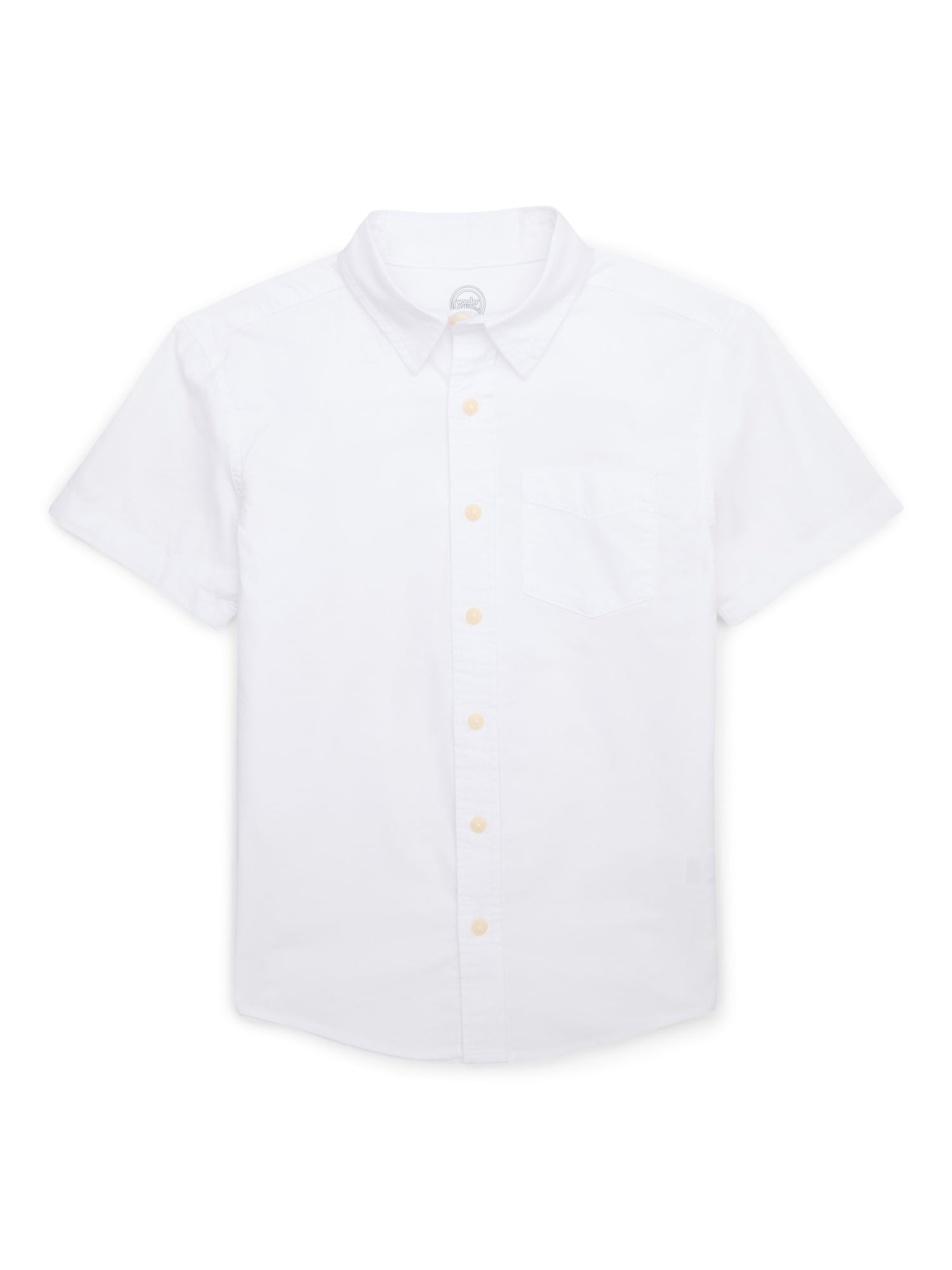 Wonder Nation Boys School Uniform Short Sleeve Button-Up