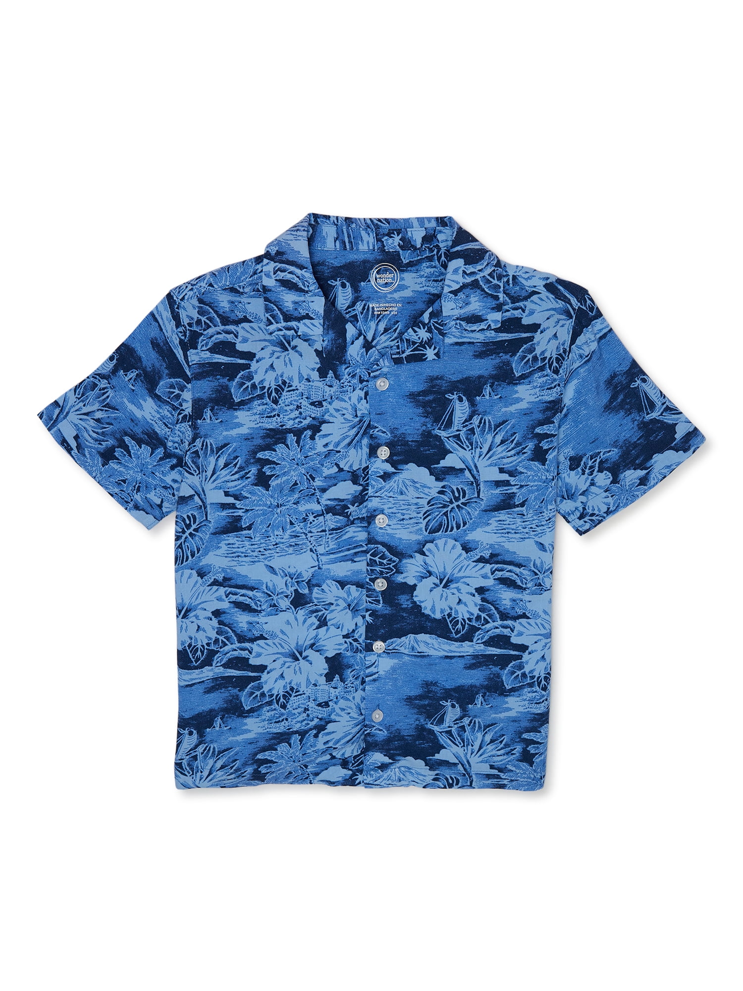 Wonder Nation Boys Short Sleeve Camp Collar Button Up Shirt Sizes 4 12 wonder-nation-boys-short-sleeve-camp-collar-button-up-shirt-sizes-4-12