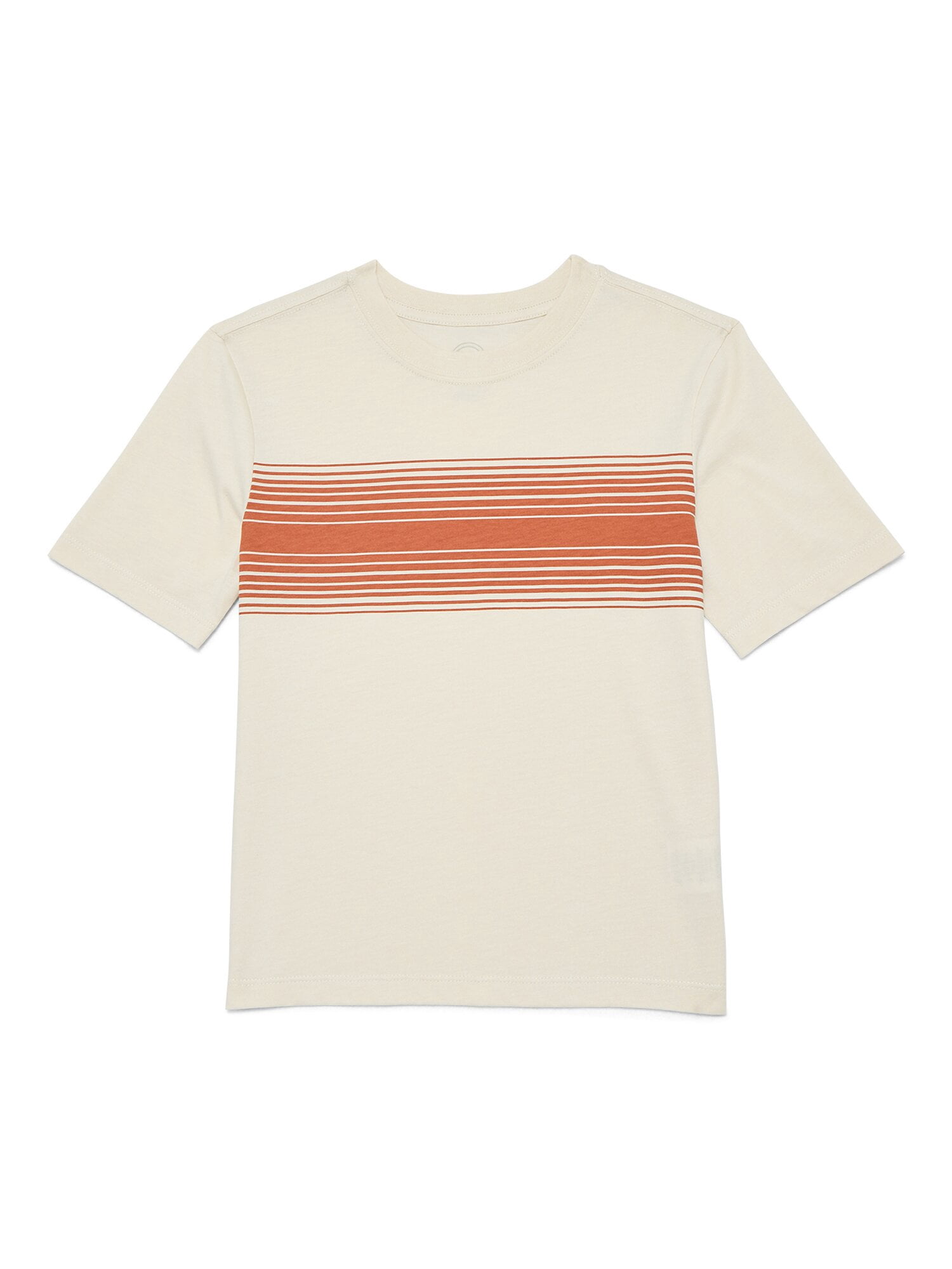 Wonder Nation Little and Big Boys Chest Stripe Tee with Short Sleeves, Sizes 4-18 & Husky