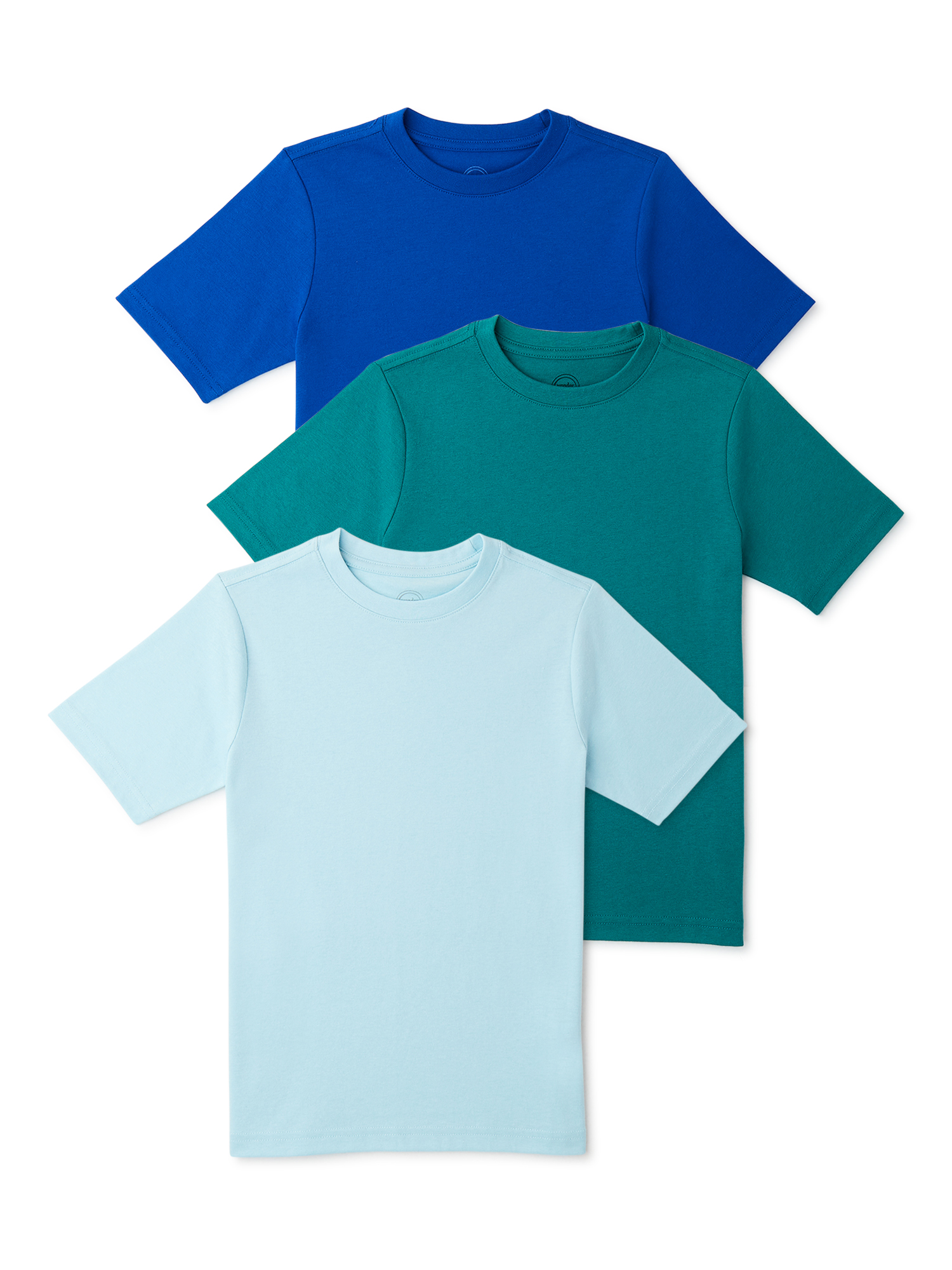 Wonder Nation Boys Short Sleeve Crewneck Kid Tough T-Shirt, 3-Pack, Sizes 4-18 & Husky - image 1 of 2