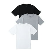 Wonder Nation Boys Short Sleeve Crewneck Kid Tough T-Shirt, 3-Pack, Sizes 4-18 & Husky