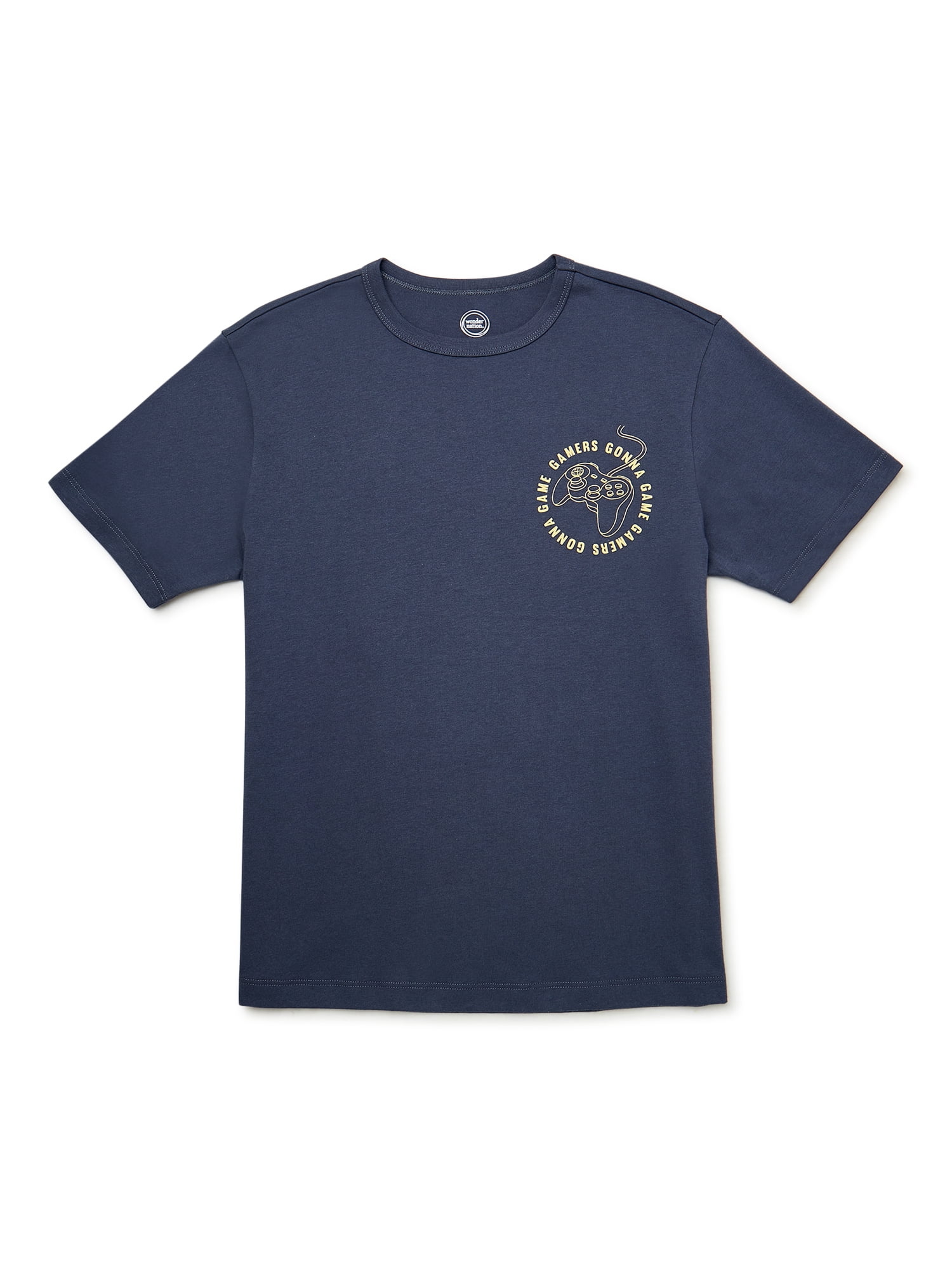 Wonder Nation Boys Short Sleeve Elevated Graphic T-Shirt, Sizes 4-18 ...