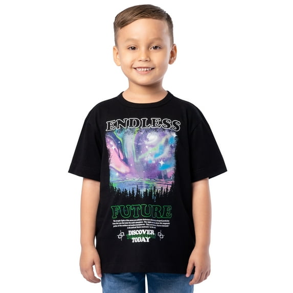 Wonder Nation Boys Short Sleeve Elevated Graphic T-Shirt, Sizes 4-18 & Husky