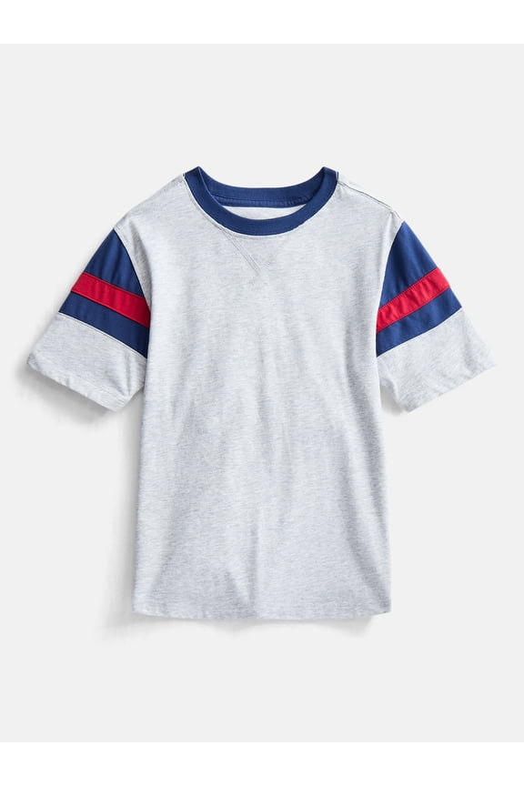 Boys Football Tee with Short Sleeves, Sizes 4-18