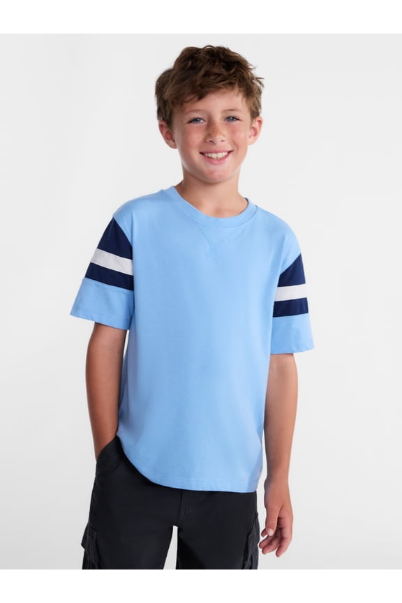 Boys Football Tee with Short Sleeves, Sizes 4-18