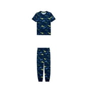 Wonder Nation Boys Short Sleeve Graphic Top with Jogger Pants Sleep Pajama Set, Sizes 4-18