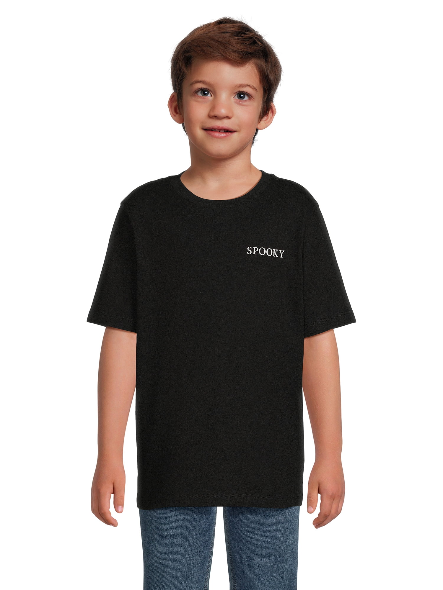Wonder Nation Boys Short Sleeve Halloween Graphic T-Shirt, Sizes 4-18 ...