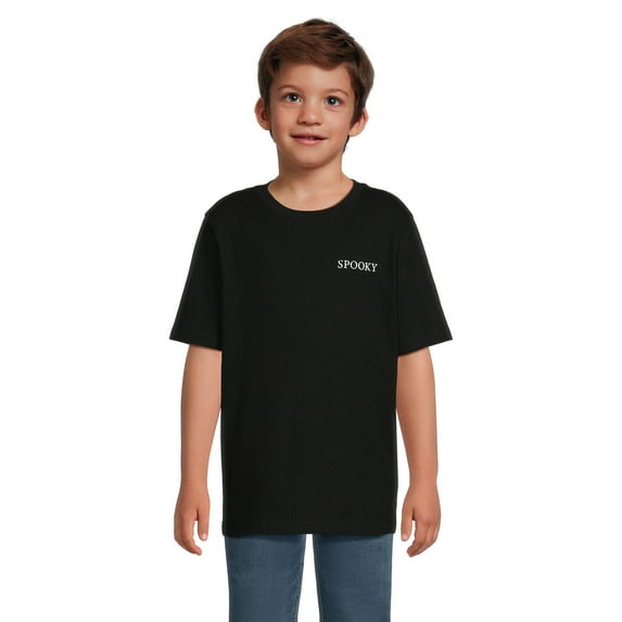 Wonder Nation Boys Short Sleeve Halloween Graphic T-Shirt, Sizes 4-18 & Husky