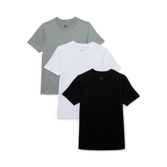 Wonder Nation Boys Short Sleeve Heavyweight Boxy T-Shirt, 3-Pack, Sizes 4-18 & Husky
