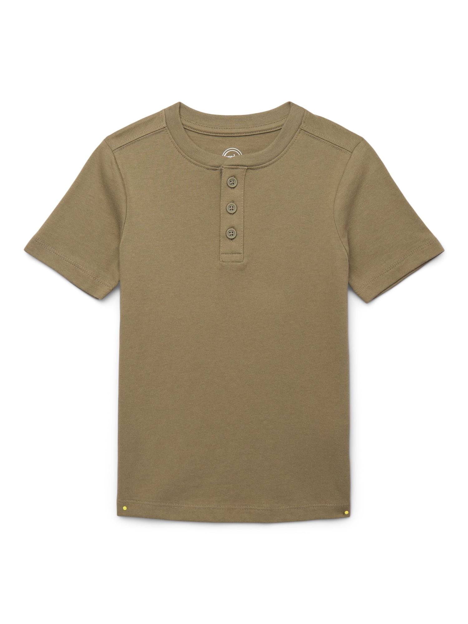 Wonder Nation Boys Short Sleeve Henley T-Shirt, Sizes 4-18