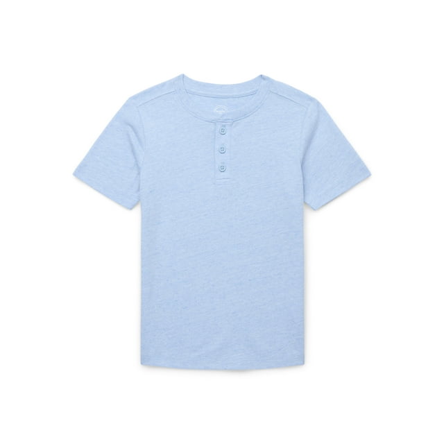 Wonder Nation Boys Short Sleeve Henley T-Shirt, Sizes 4-18