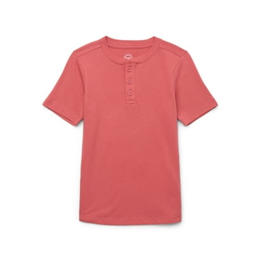 Wonder Nation Boys Short Sleeve Henley T-Shirt, Sizes 4-18