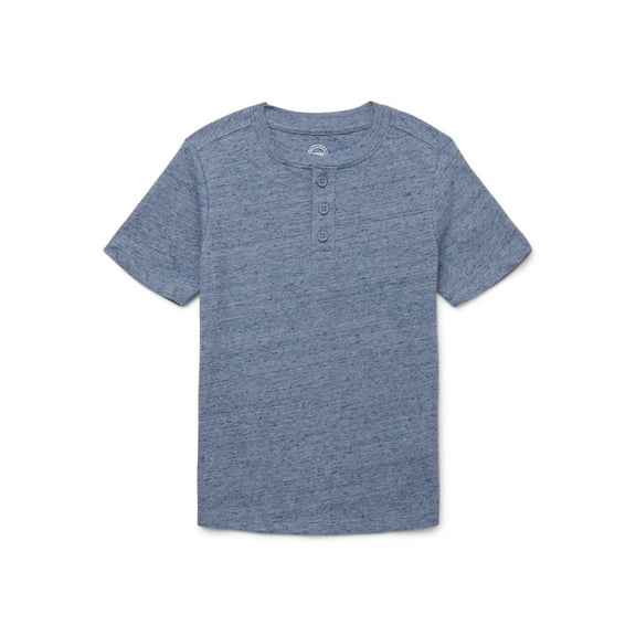 Wonder Nation Boys Short Sleeve Henley T-Shirt, Sizes 4-18