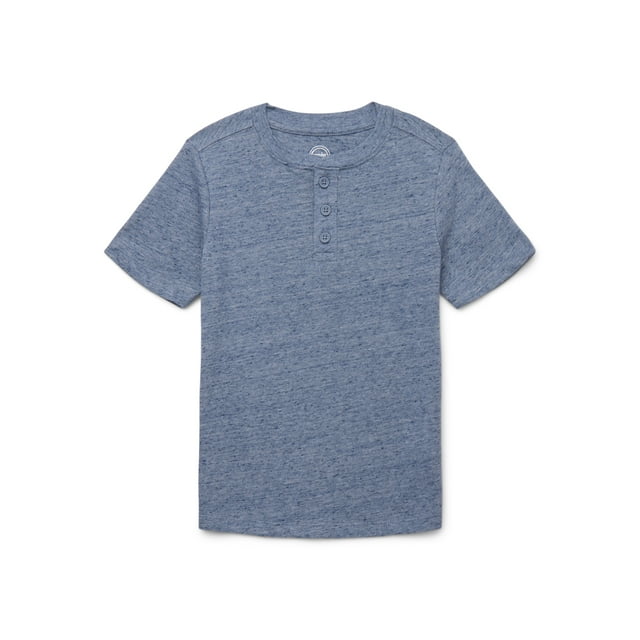 Wonder Nation Boys Short Sleeve Henley T-Shirt, Sizes 4-18