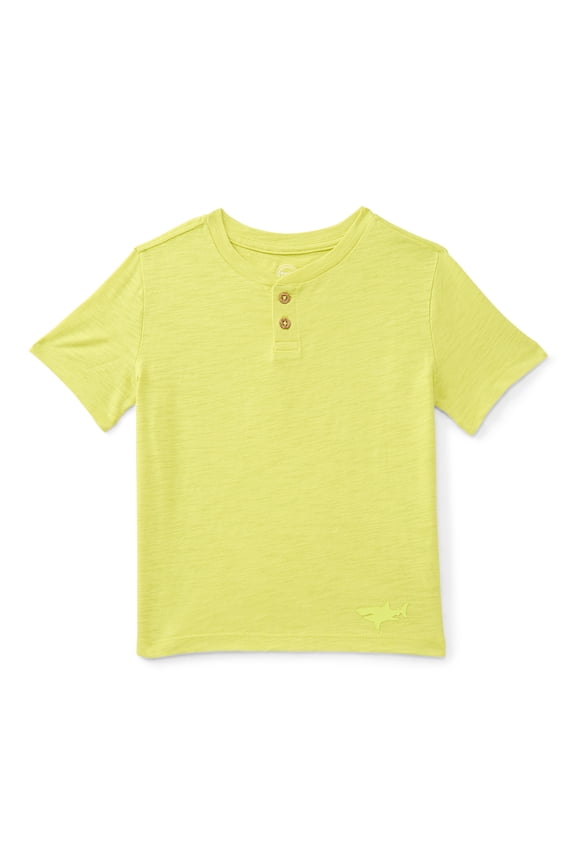 Little Boys Slub Henley Tee with Short Sleeves, Sizes 4-10