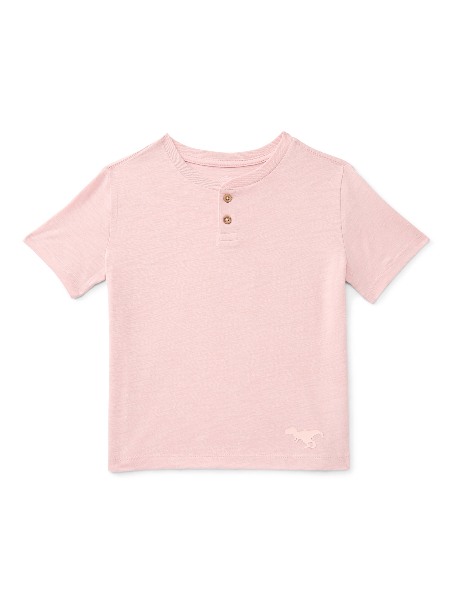Wonder Nation Little Boys Slub Henley Tee with Short Sleeves, Sizes 4-10